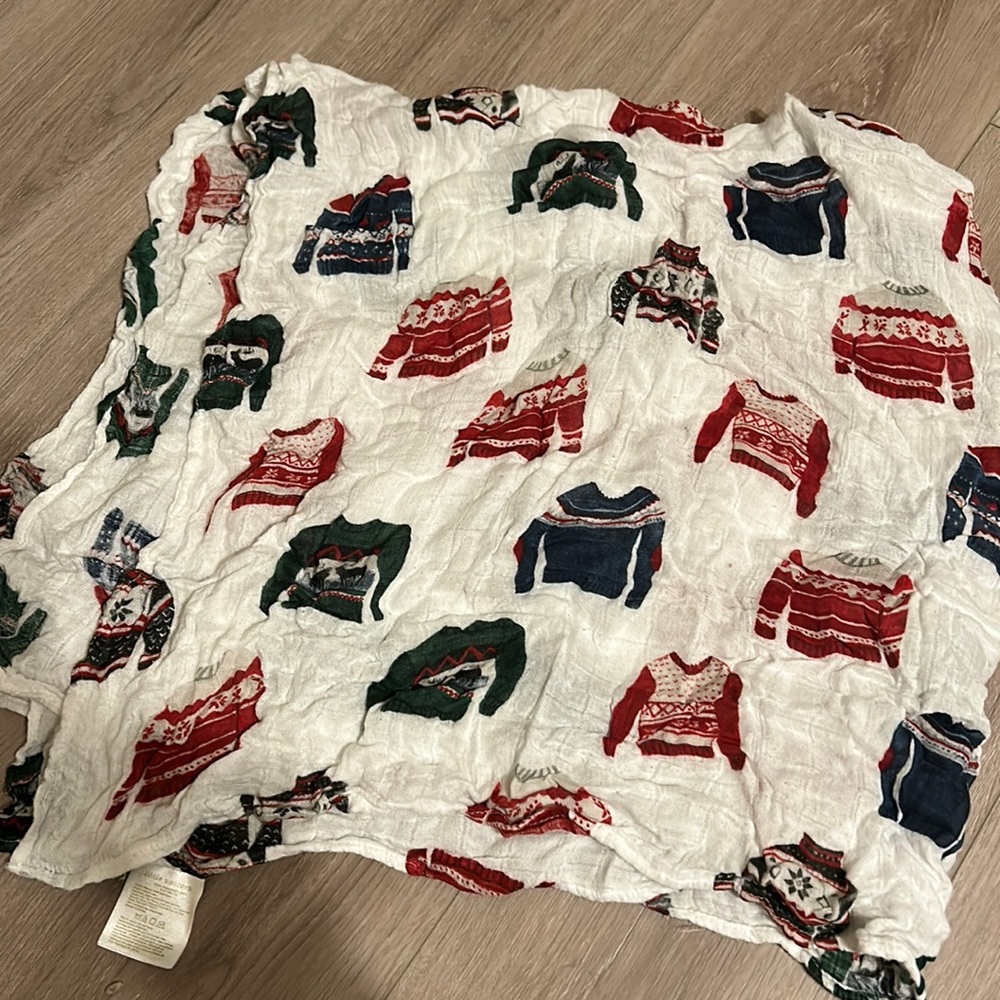 Christmas Sweater swaddle blanket